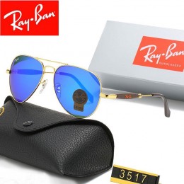 Ray Ban Rb3517 Hyper Blue And Gold With Black Sunglasses