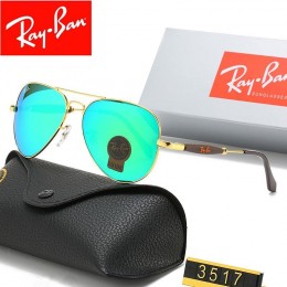 Ray Ban Rb3517 Ice Green And Gold With Black Sunglasses