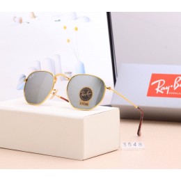 Ray Ban Rb3548 Gray And Gold With Brown Sunglasses