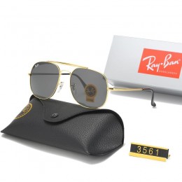 Ray Ban Rb3561 Gray And Gold With Black Sunglasses