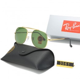 Ray Ban Rb3561 Green And Gold With Black Sunglasses