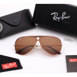 Ray Ban Rb3581 Gray And Brown With Gold With Black Sunglasses