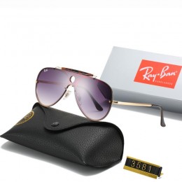 Ray Ban Rb3581 Mirror Dark Purple And Gold With Black Sunglasses