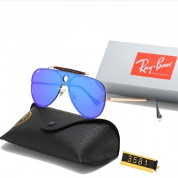 Ray Ban Rb3581 Mirror Hyper Dark Blue And Tortoise With Black Sunglasses