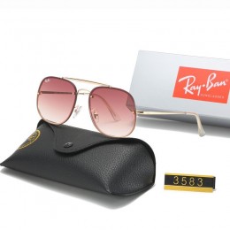 Ray Ban Rb3583 Dark Pink And Gold With Gray Sunglasses