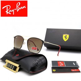 Ray Ban Rb3601 Brown And Gold With Black With Red Sunglasses