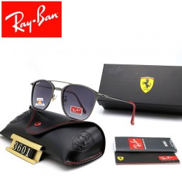 Ray Ban Rb3601 Dark Gray And Black With Red Sunglasses