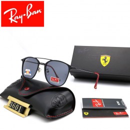 Ray Ban Rb3601 Gray And Black With Red Sunglasses