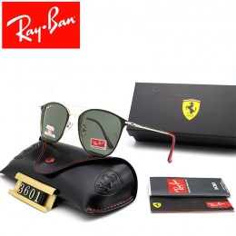 Ray Ban Rb3601 Green And Gold With Black With Red Sunglasses