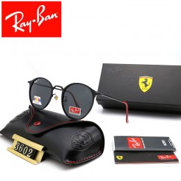Ray Ban Rb3605 Black And Black With Red Sunglasses
