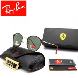 Ray Ban Rb3605 Green And Gold With Red Sunglasses