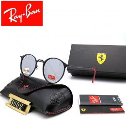 Ray Ban Rb3605 Silver And Black With Red Sunglasses