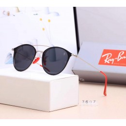 Ray Ban Rb3607 Black And Black With Silver With Red Sunglasses