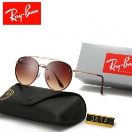 Ray Ban Rb3614 Brown And Gold With Brown Sunglasses