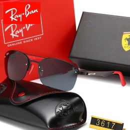 Ray Ban Rb3617 Black And Black With Red Sunglasses