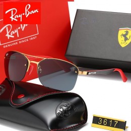 Ray Ban Rb3617 Black And Gold With Red Sunglasses