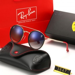 Ray Ban Rb3647 Blue And Gold With Red Sunglasses