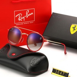 Ray Ban Rb3647 Gradient Blue And Red With Gold Sunglasses