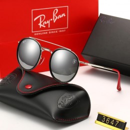 Ray Ban Rb3647 Gray And Silver With Red Sunglasses