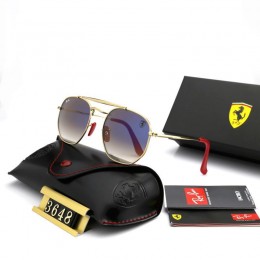 Ray Ban Rb3648 Gradient Gray And Gold With Red Sunglasses