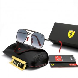 Ray Ban Rb3648 Gray And Black With Red Sunglasses