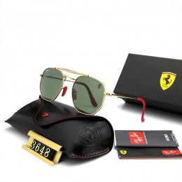 Ray Ban Rb3648 Green And Gold With Red Sunglasses