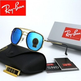 Ray Ban Rb3648 Mirror Blue And Gold With Black Sunglasses