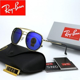 Ray Ban Rb3648 Mirror Dark Blue And Gold With Black Sunglasses