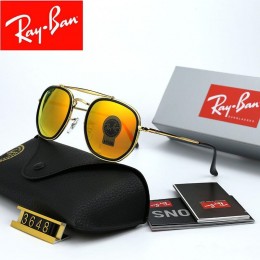 Ray Ban Rb3648 Mirror Yellow And Gold With Black Sunglasses