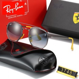 Ray Ban Rb3748 Black And Black With Yellow Sunglasses