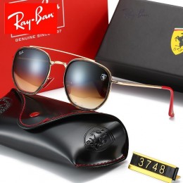 Ray Ban Rb3748 Brown And Gold With Red Sunglasses