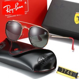 Ray Ban Rb3748 Gray And Gold With Red Sunglasses