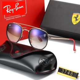 Ray Ban Rb3748 Light Blue And Gold With Red With Black Sunglasses