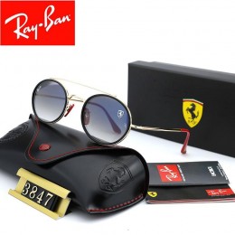 Ray Ban Rb3847 Blue And Gold With Red Sunglasses