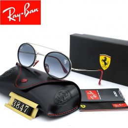 Ray Ban Rb3847 Gray And Silver With Red With Black Sunglasses