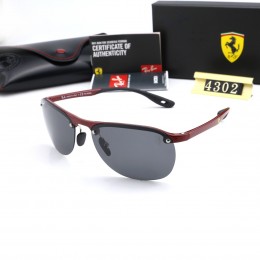 Ray Ban Rb4302 Black And Dark Red With Black Sunglasses