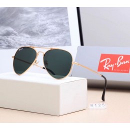 Ray Ban Rb8125 Green And Gold With Black Sunglasses